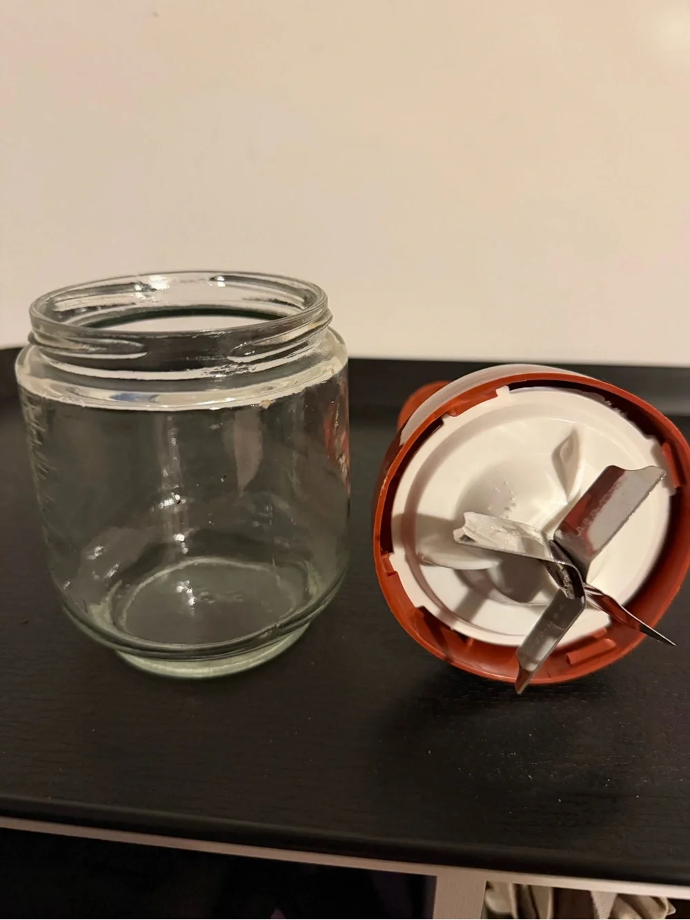 Vintage Gemco Food & Nut Chopper ~ Stainless Steel Blades 2 Cup Glass Jar Retro